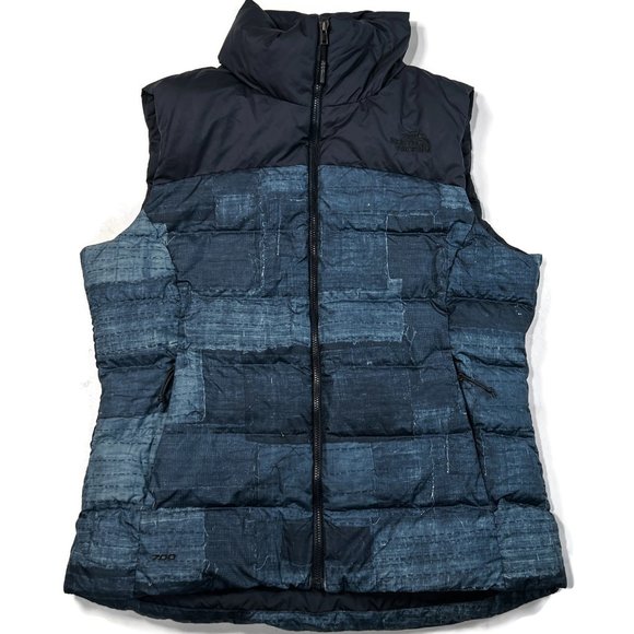 The North Face Jackets & Blazers - The North Face Women Nuptse 700 Down Fill Puffer Vest Medium Blue Patchwork